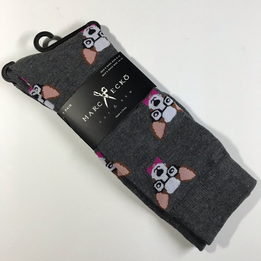 MARC ECKO nerdy dog dress socks